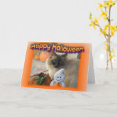 Carte Joyeux Halloween (Fleur jaune)