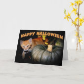 Carte Joyeux Halloween (Fleur jaune)