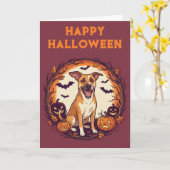 Carte Joyeux Halloween (Fleur jaune)