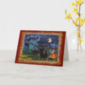 Carte Joyeux Halloween (Fleur jaune)