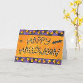Carte Joyeux Halloween (Fleur jaune)
