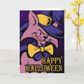 Carte Joyeux Halloween (Fleur jaune)