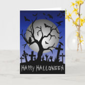 Carte Joyeux Halloween (Fleur jaune)
