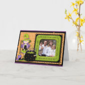 Carte Joyeux Halloween (Fleur jaune)