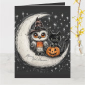 Carte Joyeux Halloween (Fleur jaune)