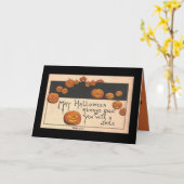 Carte Joyeux Halloween (Fleur jaune)