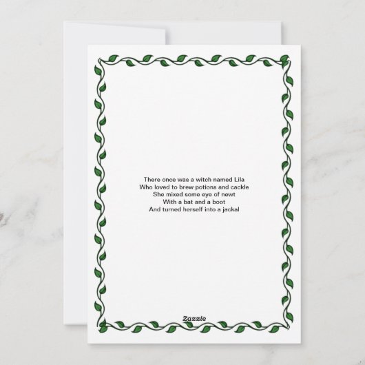 Carte Joyeux Halloween (Dos)