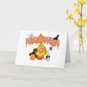 Carte Joyeux Halloween (Fleur jaune)