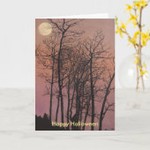 Carte Joyeux Halloween (Fleur jaune)