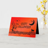 Carte Joyeux Halloween (Fleur jaune)
