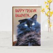 Carte Joyeux Halloween (Fleur jaune)
