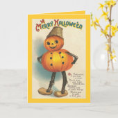 Carte Joyeux Halloween (Fleur jaune)
