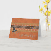 Carte Joyeux Halloween (Fleur jaune)