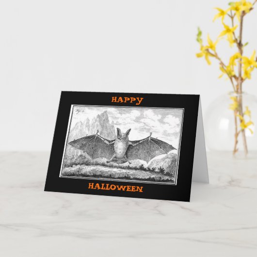 Carte Joyeux Halloween (Fleur jaune)