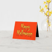 Carte Joyeux Halloween (Fleur jaune)