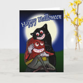 Carte Joyeux Halloween (Fleur jaune)