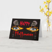 Carte Joyeux Halloween (Fleur jaune)