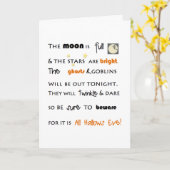 Carte Joyeux Halloween (Fleur jaune)