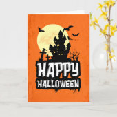 Carte Joyeux Halloween (Fleur jaune)