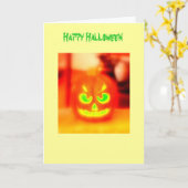 Carte Joyeux Halloween (Fleur jaune)