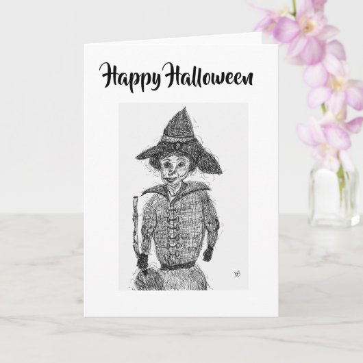 Carte Joyeux Halloween (Orchidée)