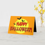 Carte Joyeux Halloween (Fleur jaune)