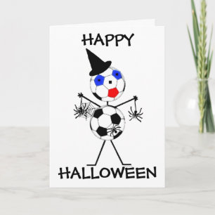 Carte Joyeux Halloween au football