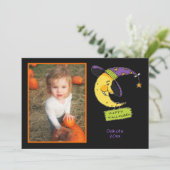Carte Joyeux Halloween avec cadre photo Customisé sur la (Debout devant)