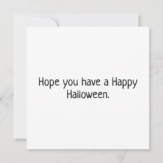 Carte Joyeux Halloween Black Kitty Cat (Dos)