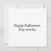 Carte Joyeux Halloween | Blue Haired Witch (Dos)