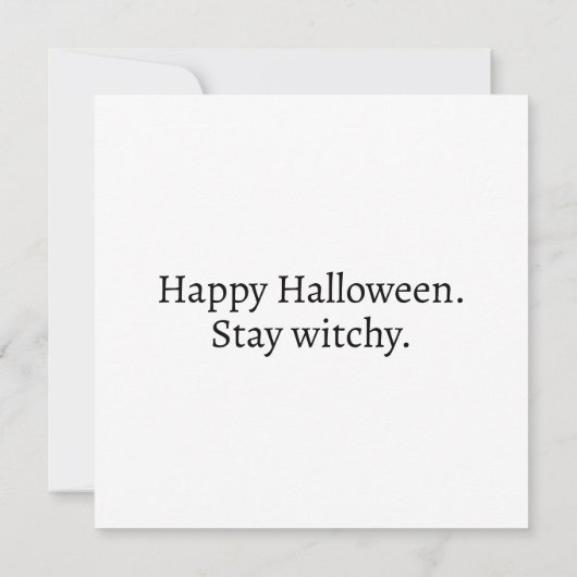 Carte Joyeux Halloween | Blue Haired Witch (Dos)