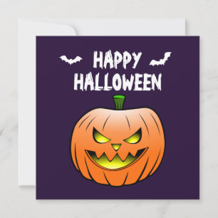 Carte Joyeux Halloween Citrouille