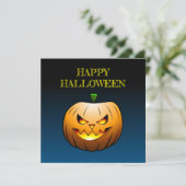 Carte Joyeux Halloween Citrouille (Debout devant)