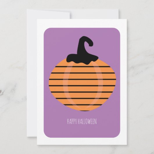 Carte Joyeux Halloween Citrouille adorable (Devant)