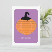 Carte Joyeux Halloween Citrouille adorable (Debout devant)