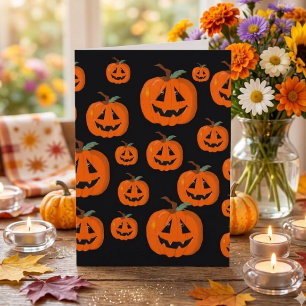 Carte Joyeux Halloween Citrouille Illustrative Art