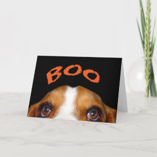 Carte Joyeux Halloween de Holmes le Basset Hound