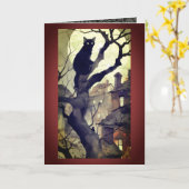 Carte Joyeux Halloween de Kitty Card (Fleur jaune)