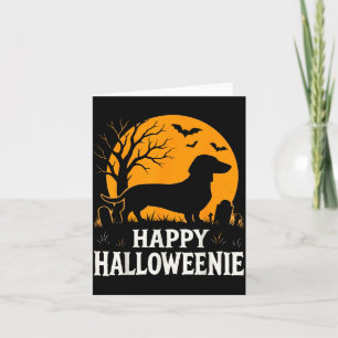 Carte Joyeux Halloween Drôle de chien dachshund Hallowee