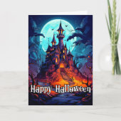 Carte Joyeux Halloween | Éffrayant Haunted Mansion (Devant)