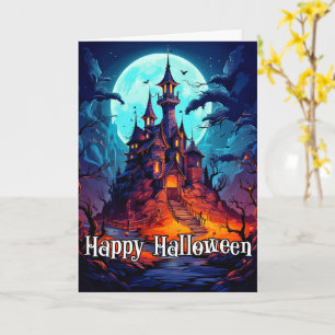Carte Joyeux Halloween Éffrayant Haunted Mansion