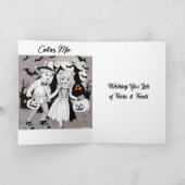 Carte Joyeux Halloween | Enfant Déplaisant avec ours en (Intérieur)