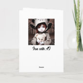 Carte Joyeux Halloween | Enfant Déplaisant avec ours en  (Dos)