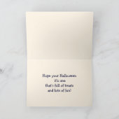 Carte Joyeux Halloween ! Fille Vintage drôle (Intérieur)