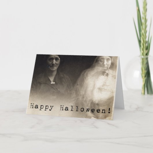 Carte Joyeux Halloween Ghost (Devant)