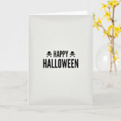 Carte Joyeux Halloween Gras (Fleur jaune)