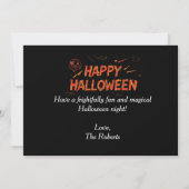 Carte Joyeux Halloween, Halloween minimaliste mode (Dos)