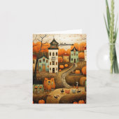 Carte Joyeux Halloween illustration colorée (Devant)