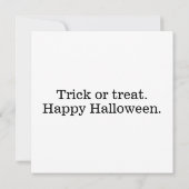 Carte Joyeux Halloween | Illustration de sorcière fémini (Dos)