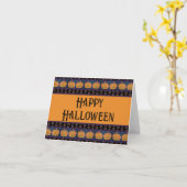 Carte Joyeux Halloween Jack O'Lanterns (Fleur jaune)